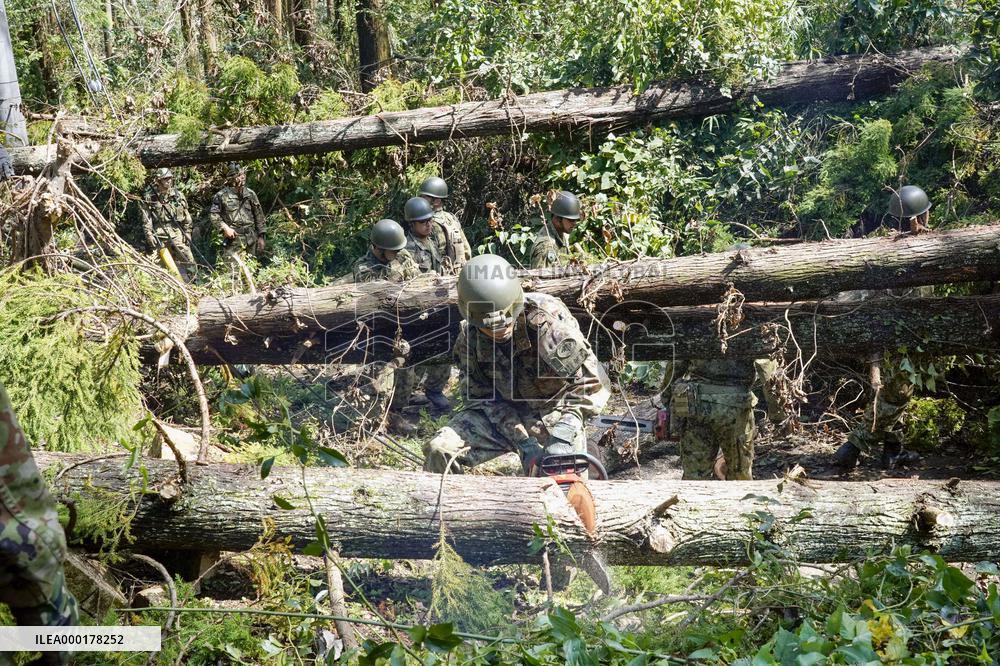 Aftermath of Typhoon Faxai