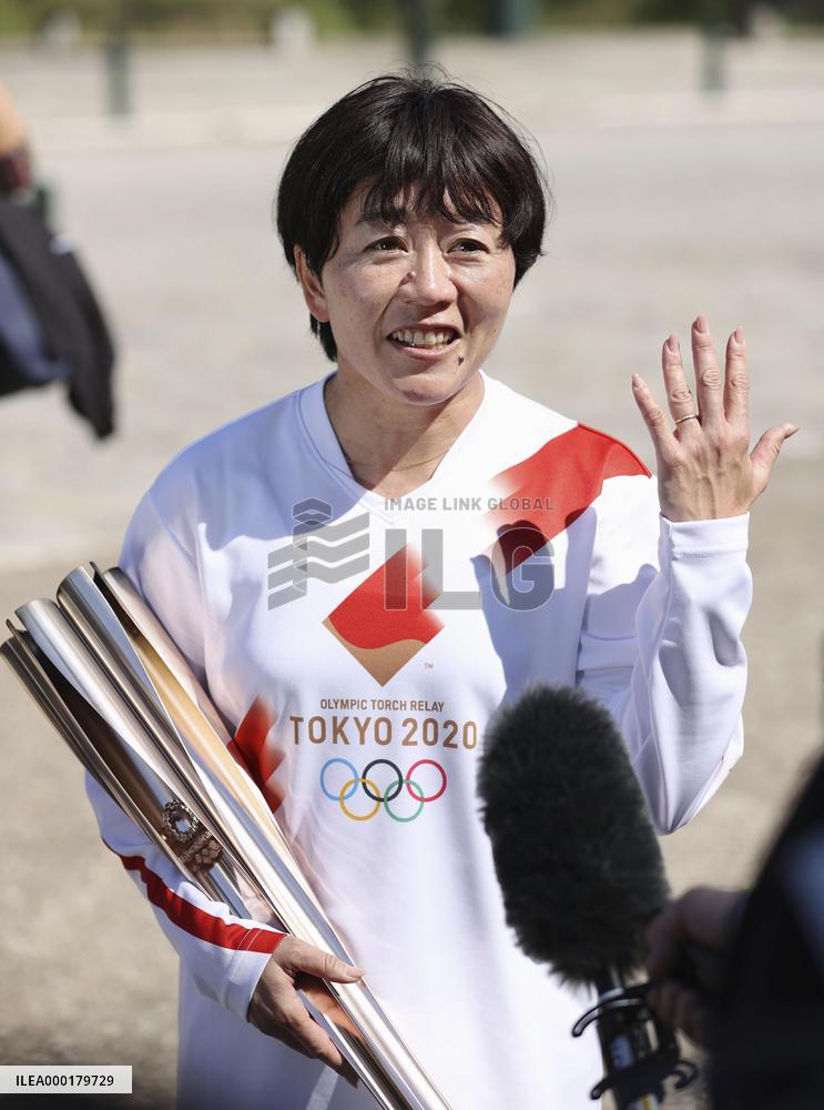 Olympic torch relay in Olympia