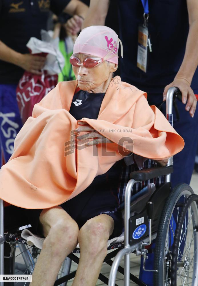 Swimming: Japan's oldest swimmer in competition