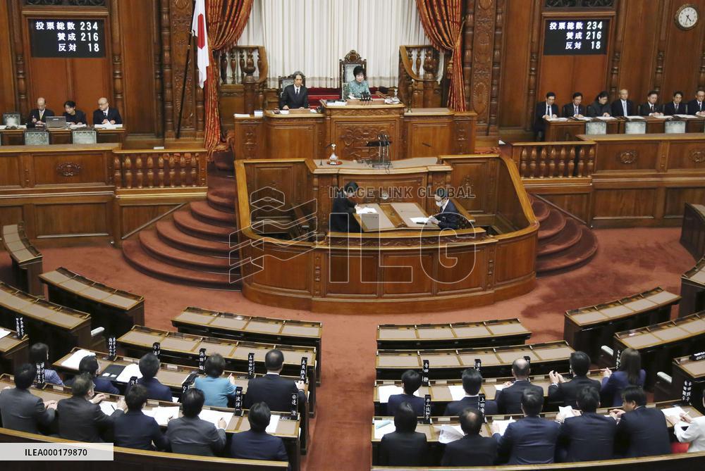 Japan's enactment of coronavirus bill