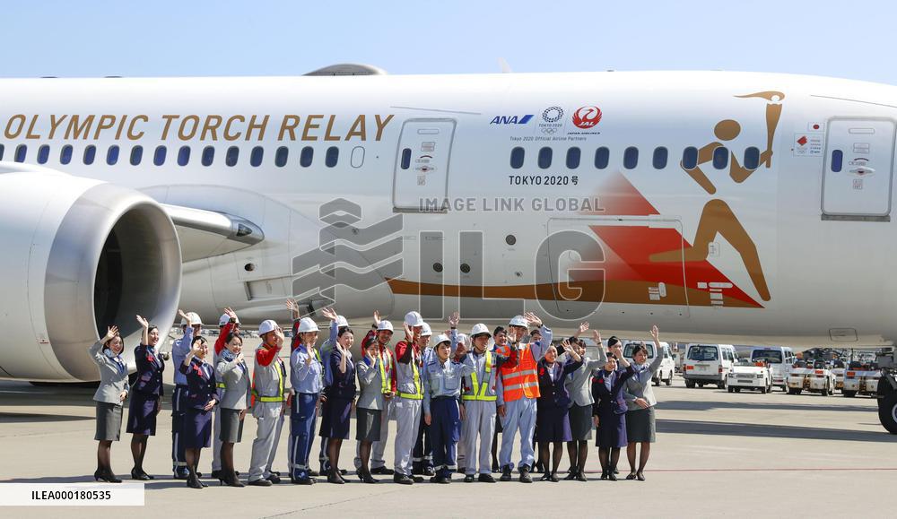 Plane used to transport Olympic flame