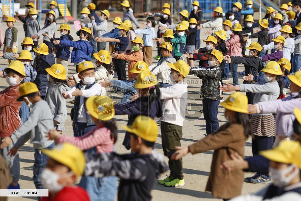 End-of-school year ceremony in Japan