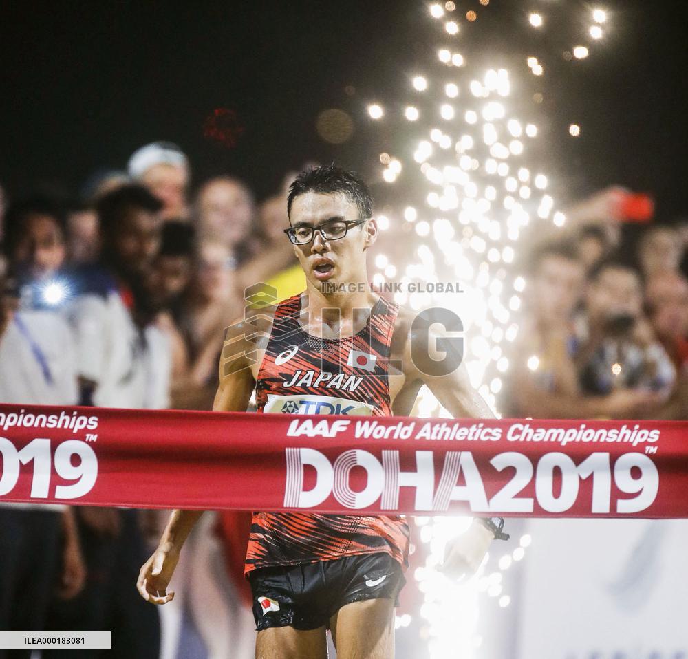 Athletics: Yamanishi wins 20-km race walk at worlds