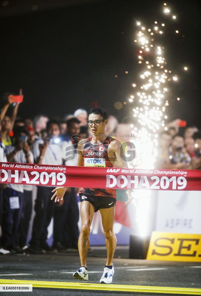 Athletics: Yamanishi wins 20-km race walk at worlds