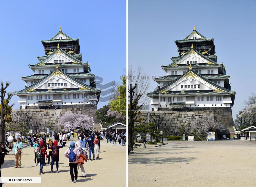 Osaka before and after coronavirus pandemic