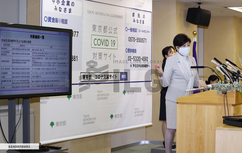 Tokyo's state of emergency business closure requests