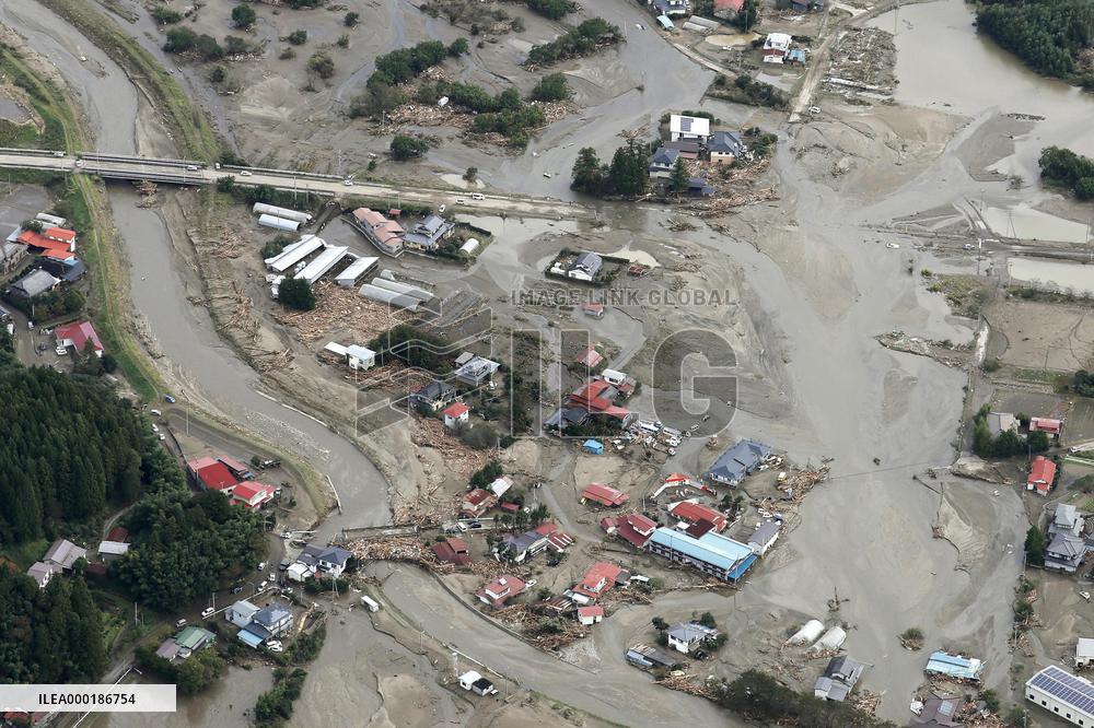 Aftermath of Typhoon Hagibis in Japan