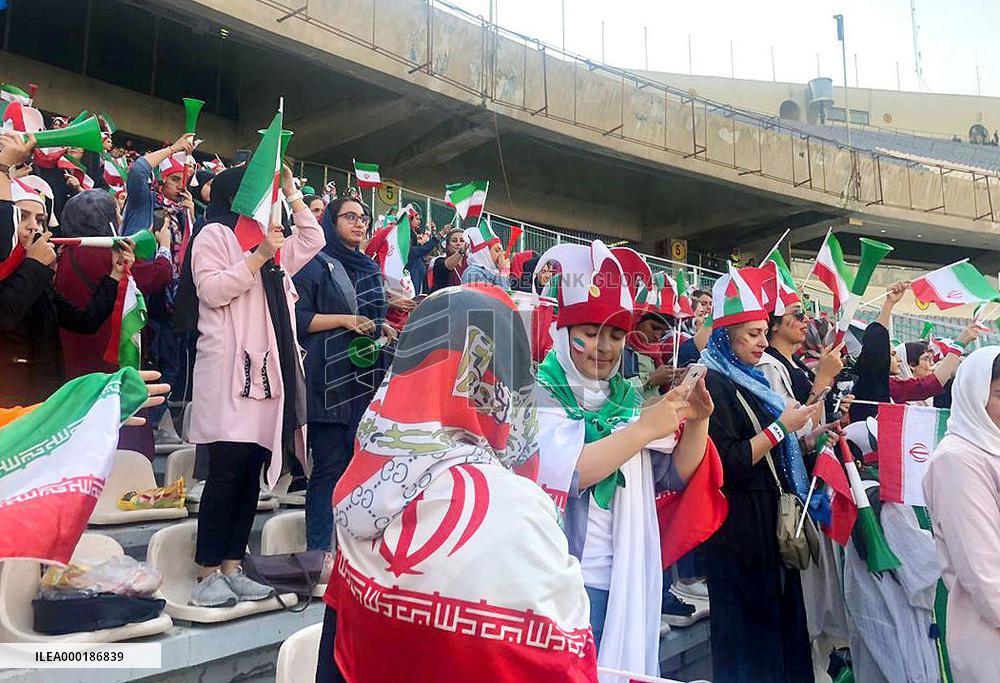 Iranian women attend soccer match