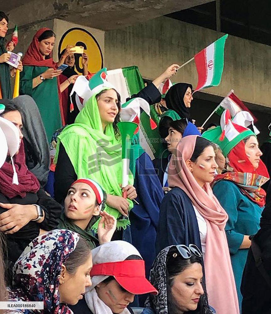 Iranian women attend soccer match