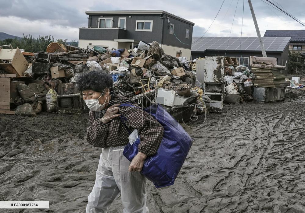 Aftermath of Typhoon Hagibis in Japan
