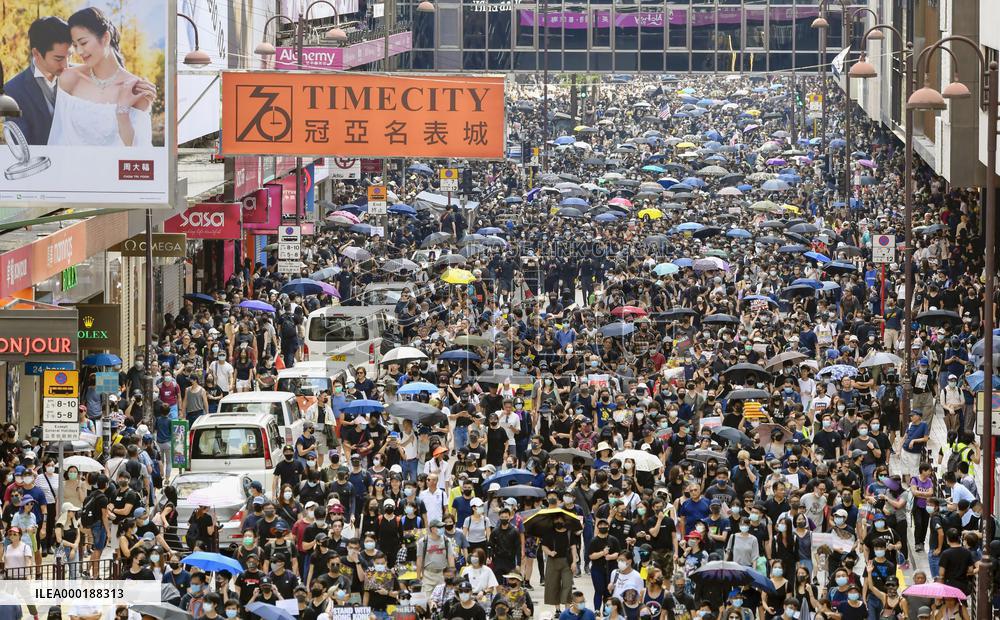Protest in H.K.