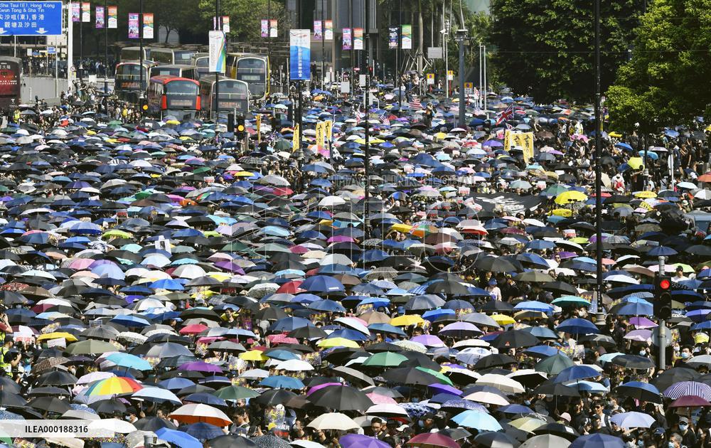 Protest in H.K.