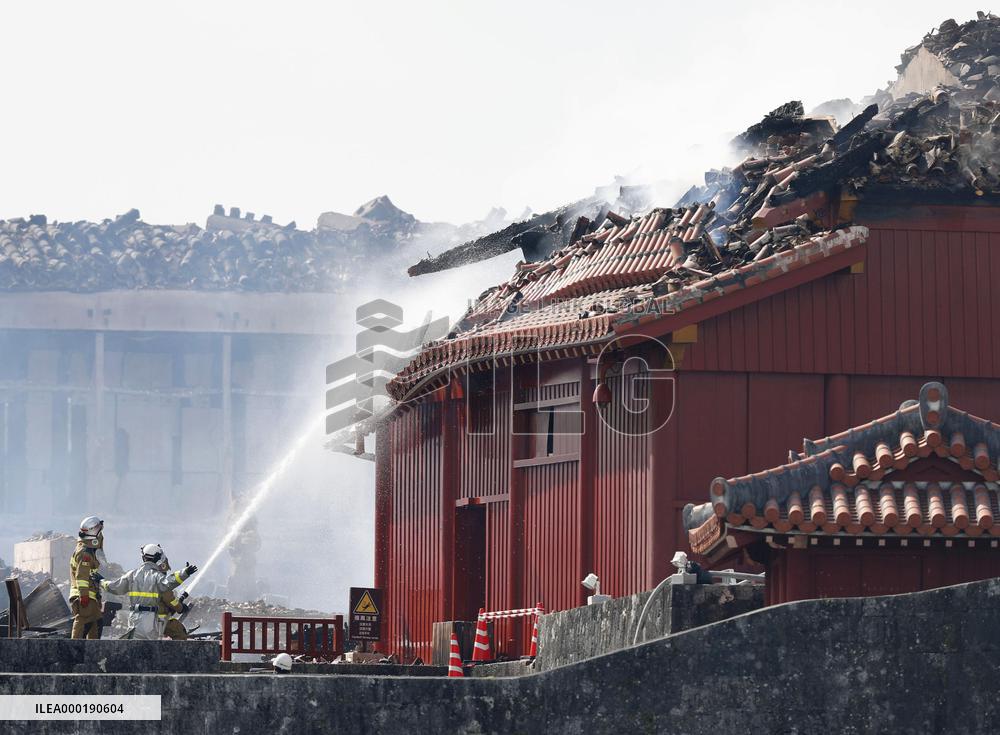 Fire at World Heritage castle in Okinawa