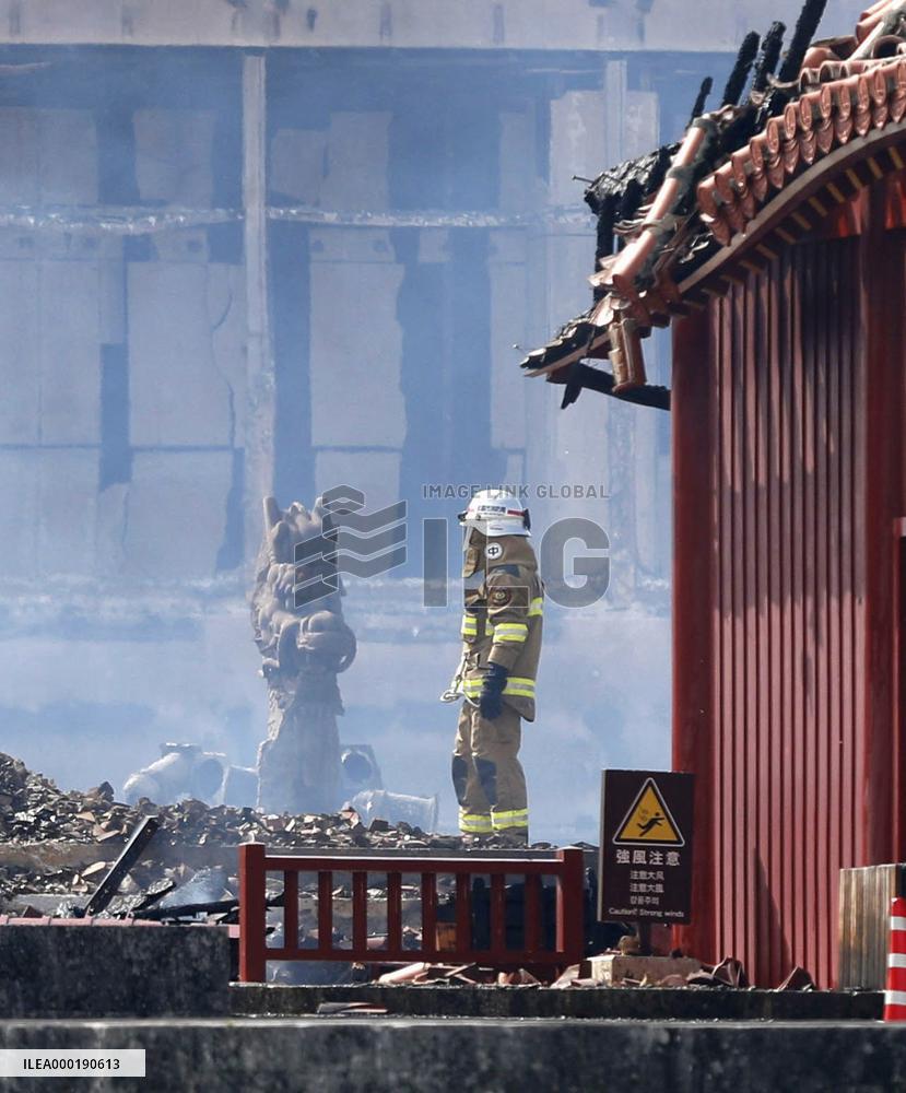 Fire at World Heritage castle in Okinawa