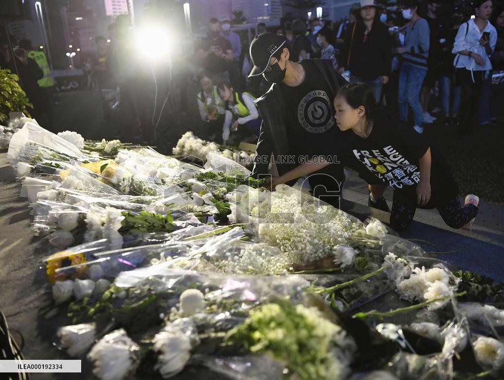Death of Hong Kong student during protest