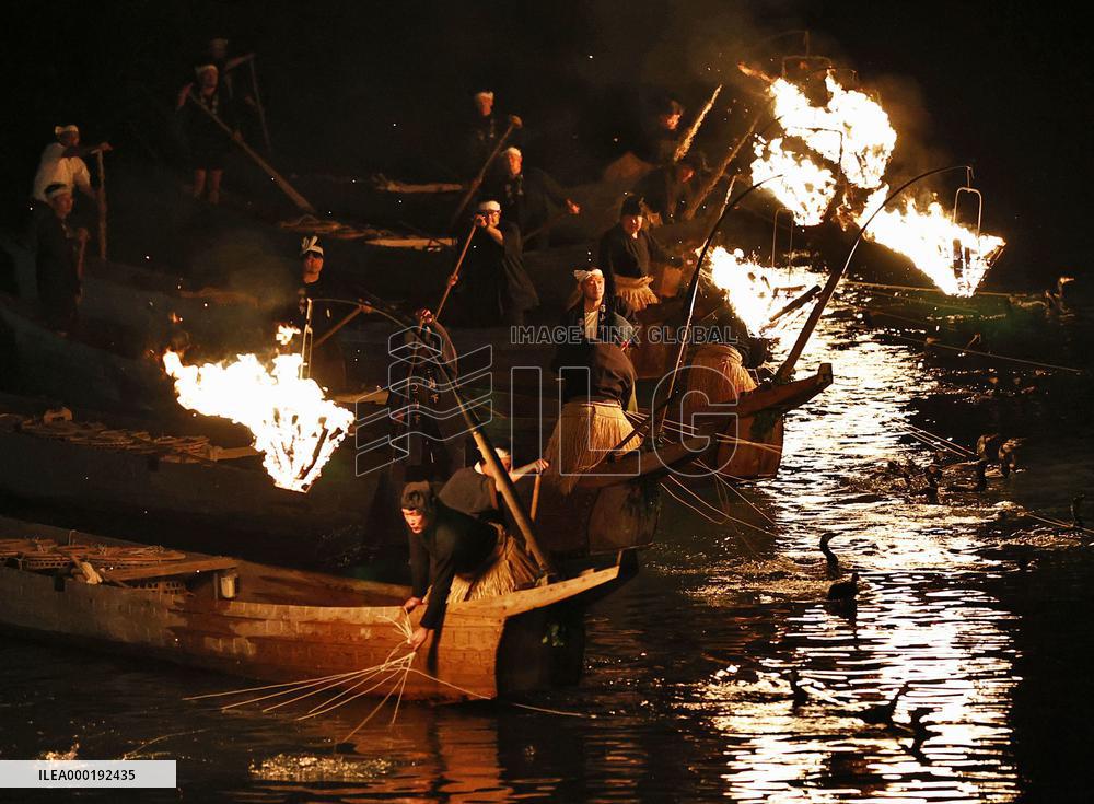 Opening of cormorant fishing season in central Japan