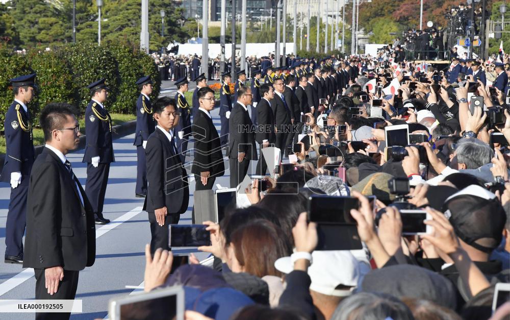 Emperor Naruhito's enthronement parade