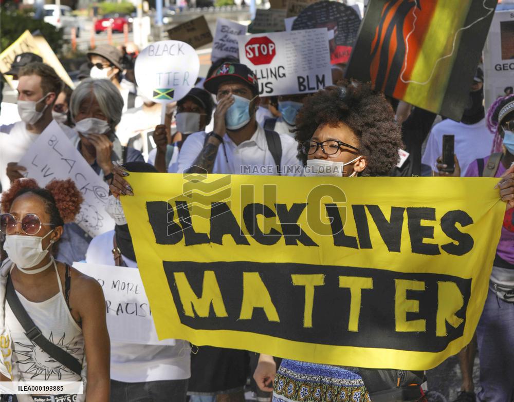 George Floyd protest in Osaka