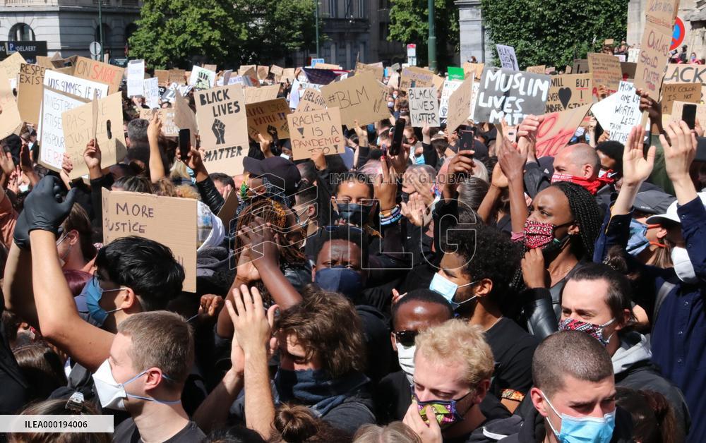 George Floyd protest in Brussels