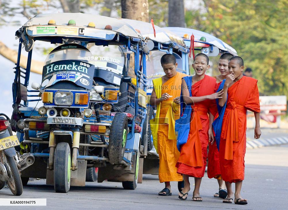Monks in Laos
