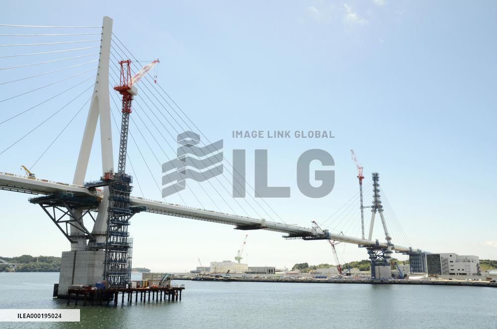 Reconstruction of disaster-hit bridge in Japan