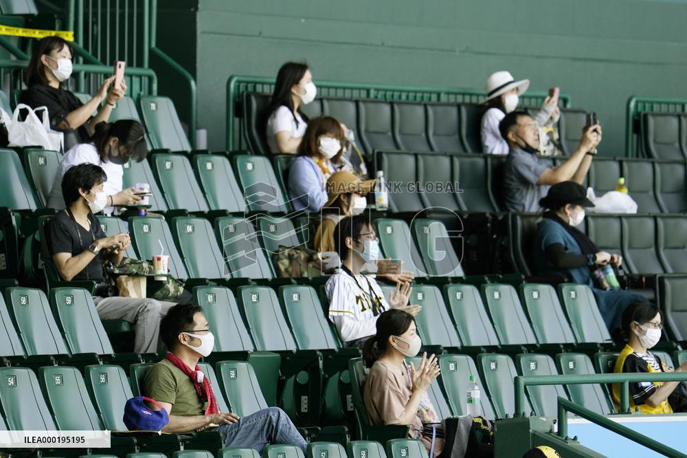 Koshien baseball stadium allows in spectators