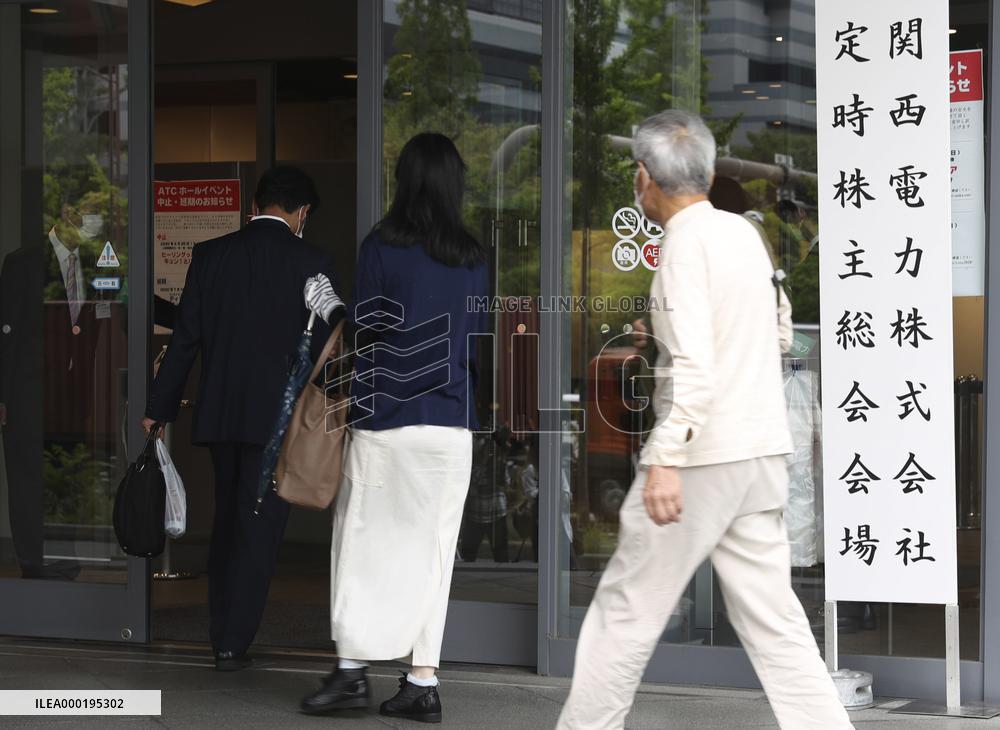 Kansai Electric shareholder meeting