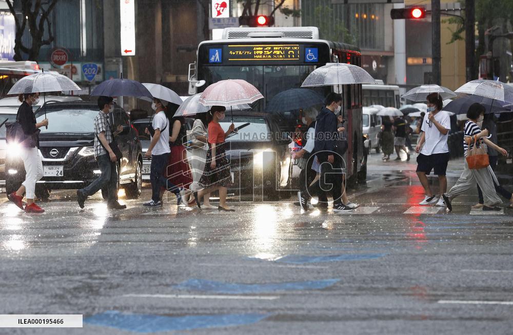 Torrential rain forecast for southwestern Japan