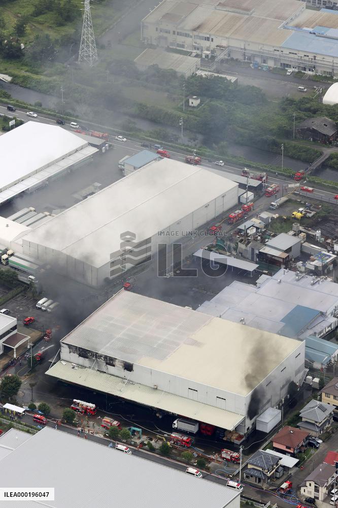 4 missing after warehouse fire in central Japan