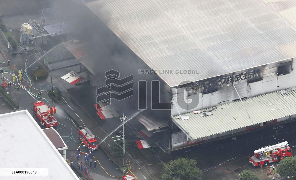 4 missing after warehouse fire in central Japan