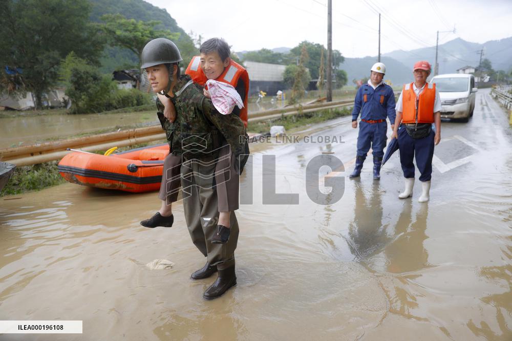 Aftermath of torrential rain in southwestern Japan