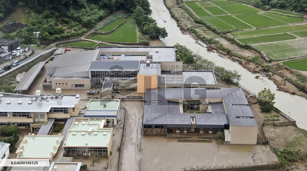 Aftermath of torrential rain in southwestern Japan