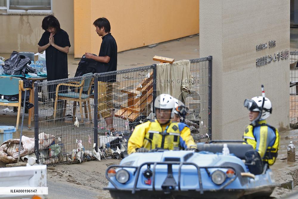 Aftermath of torrential rain in southwestern Japan