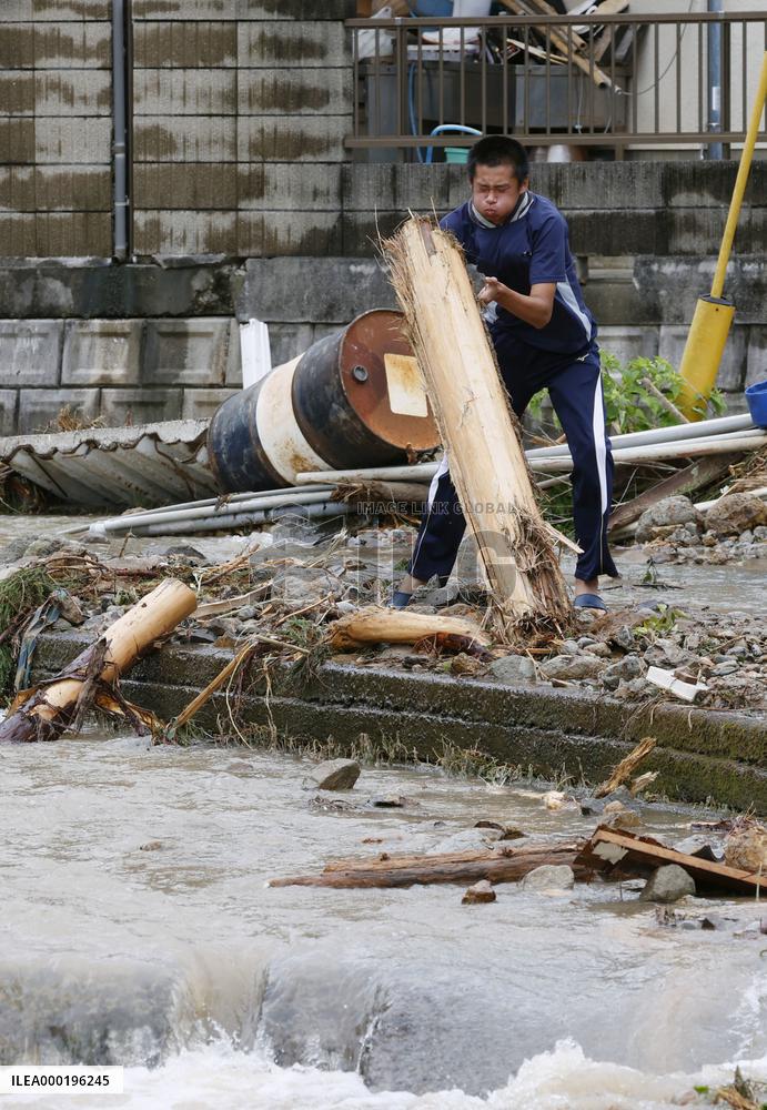 Aftermath of torrential rain in southwestern Japan