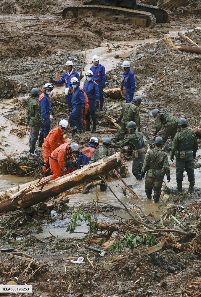 Aftermath of torrential rain in southwestern Japan