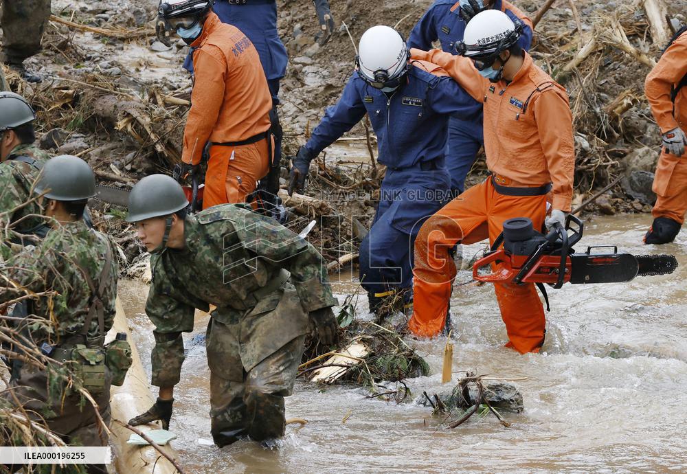 Aftermath of torrential rain in southwestern Japan