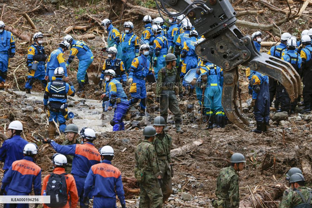 Aftermath of torrential rain in southwestern Japan