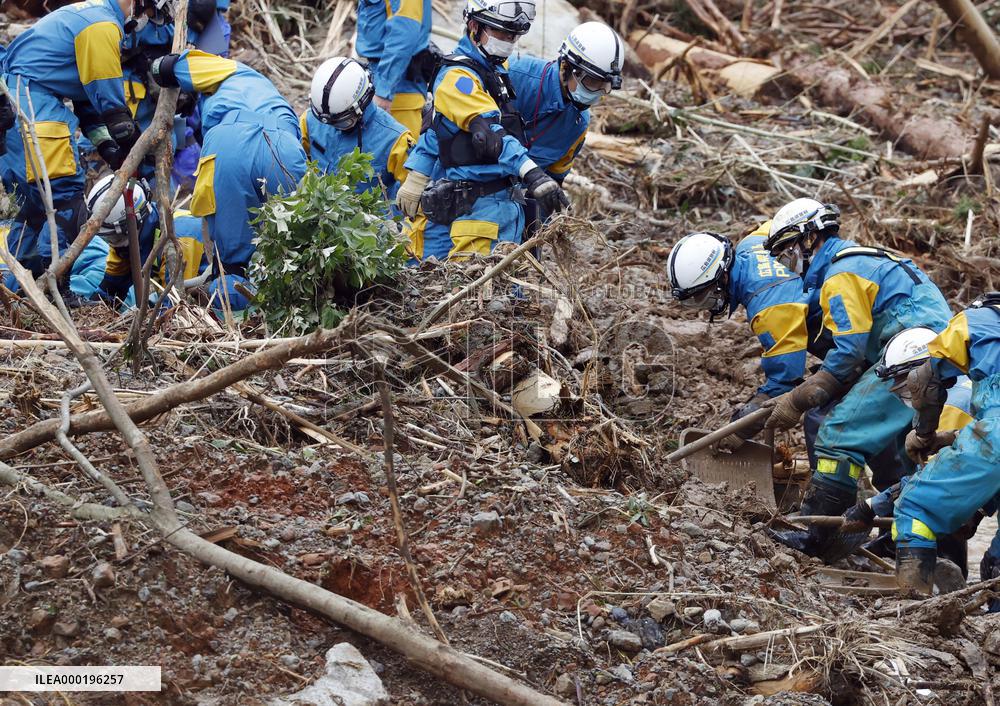 Aftermath of torrential rain in southwestern Japan
