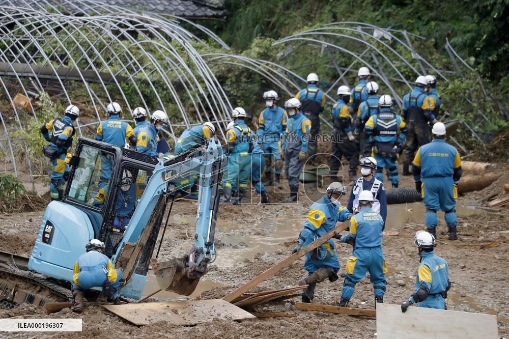 Aftermath of torrential rain in southwestern Japan