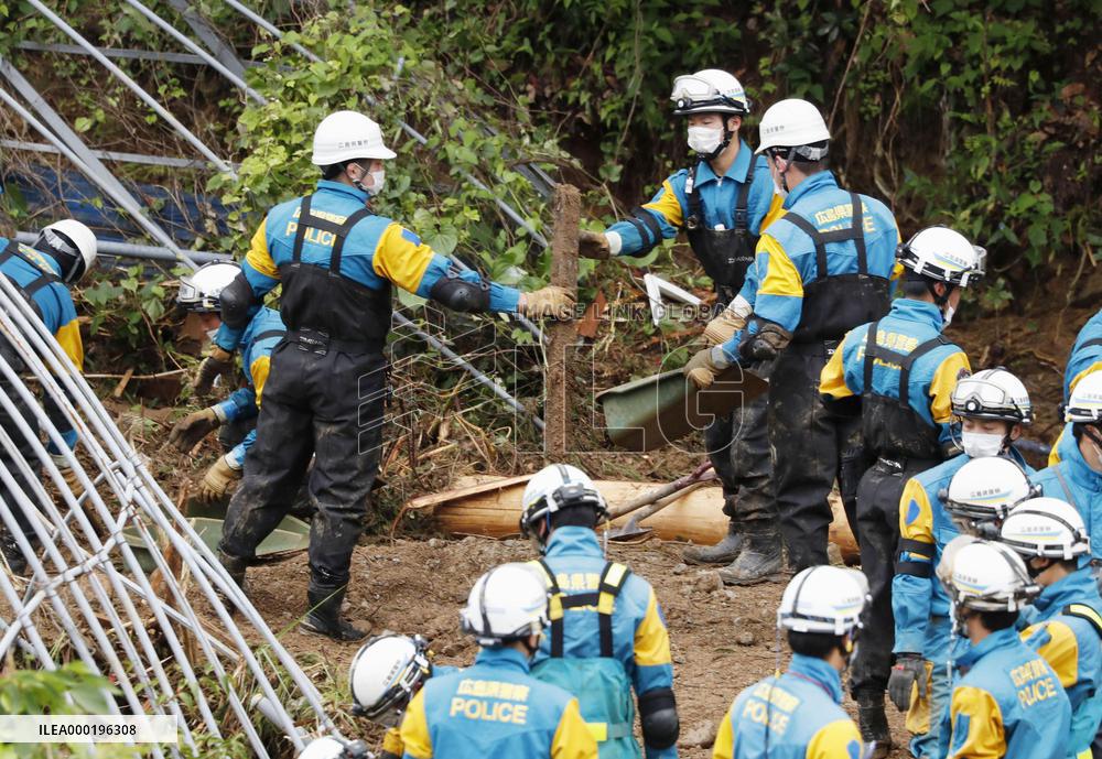 Aftermath of torrential rain in southwestern Japan