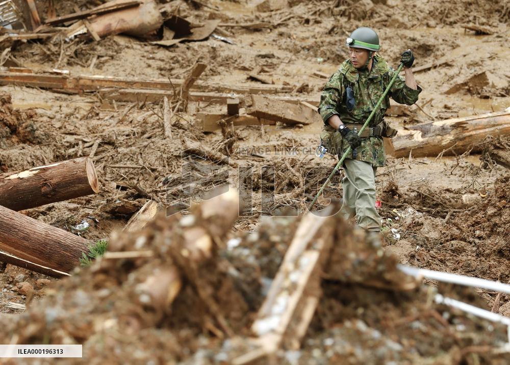 Aftermath of torrential rain in southwestern Japan