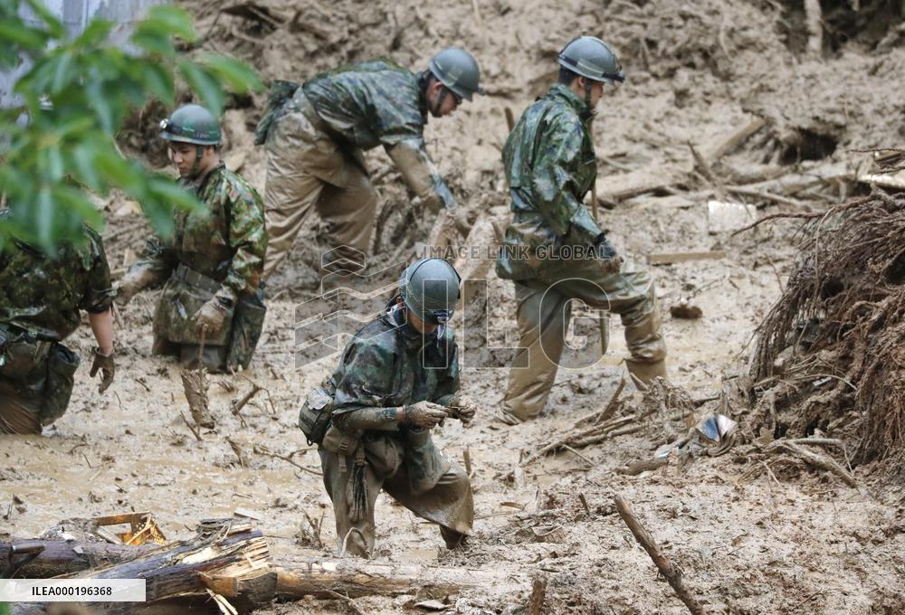 Aftermath of torrential rain in southwestern Japan