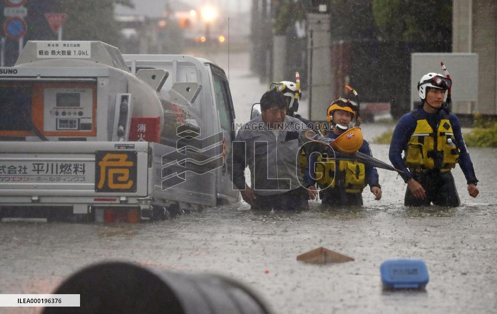 Torrential rain in southwestern Japan