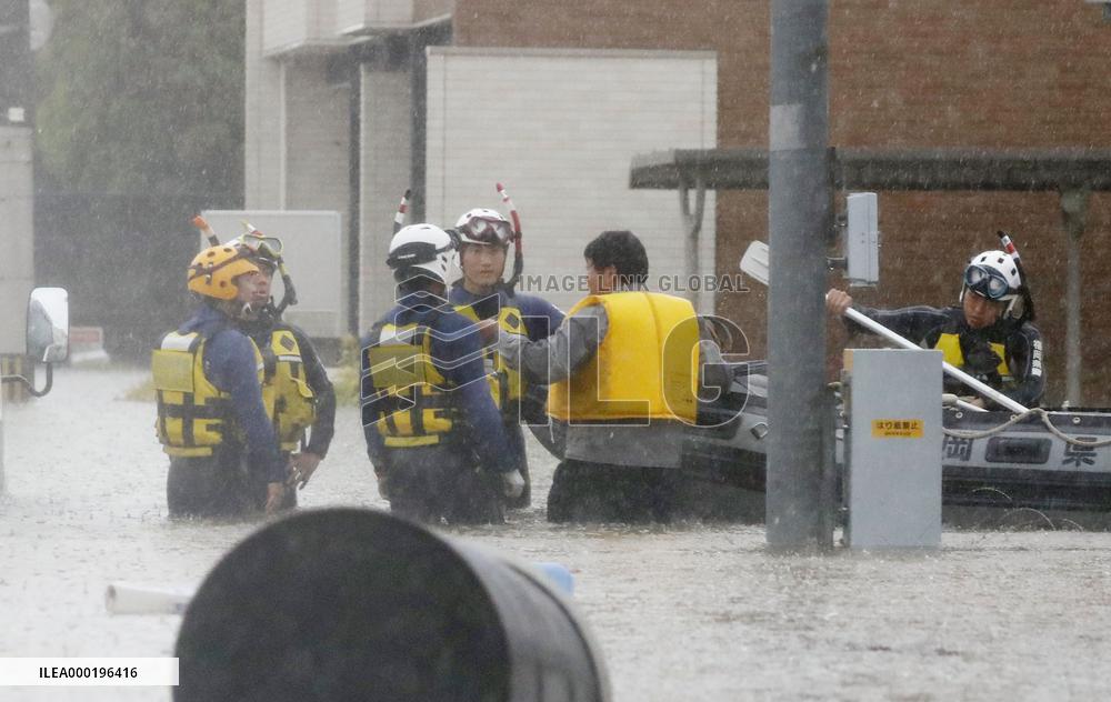 Torrential rain in southwestern Japan