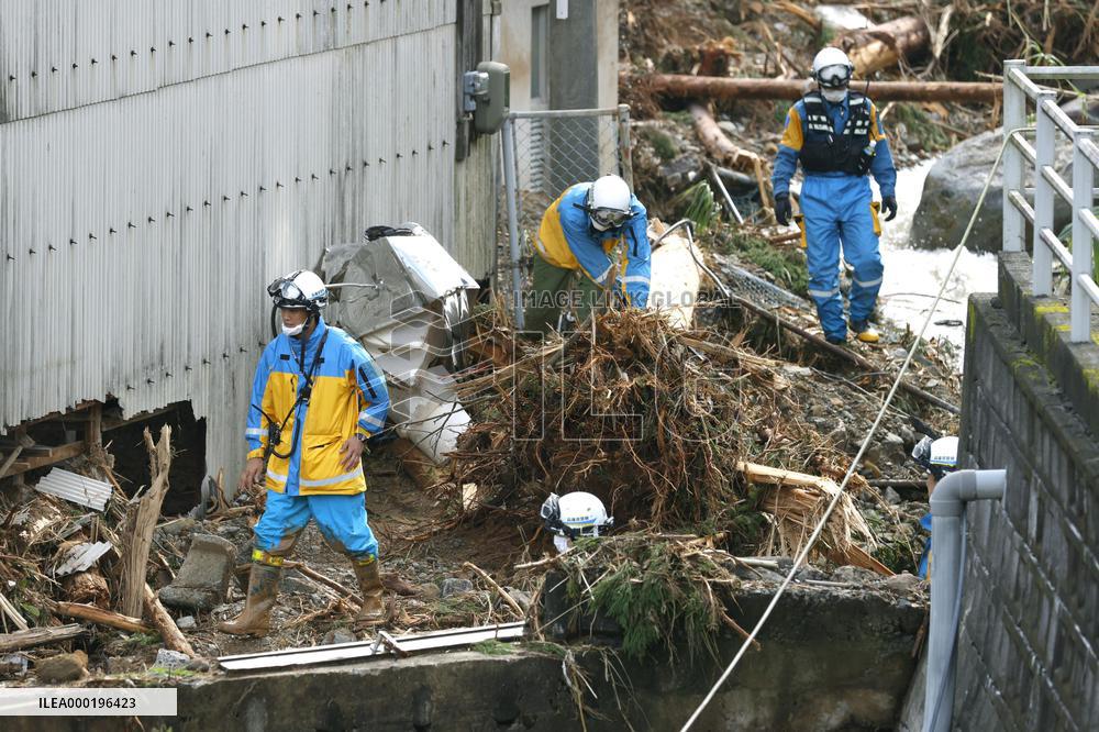 Aftermath of torrential rain in southwestern Japan