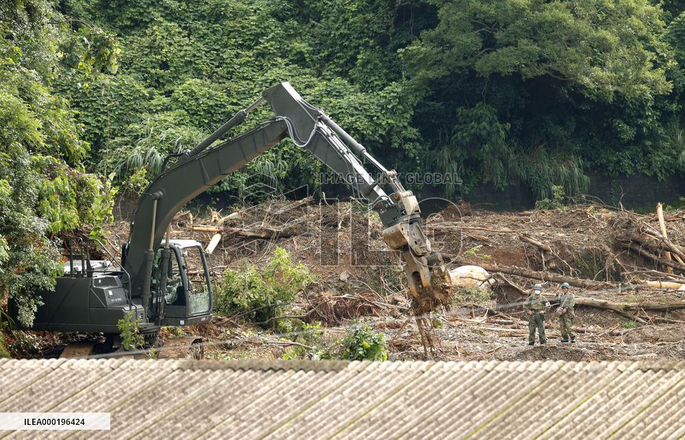 Aftermath of torrential rain in southwestern Japan