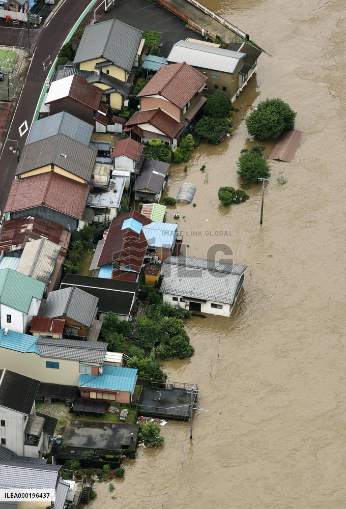 Torrential rain in central Japan