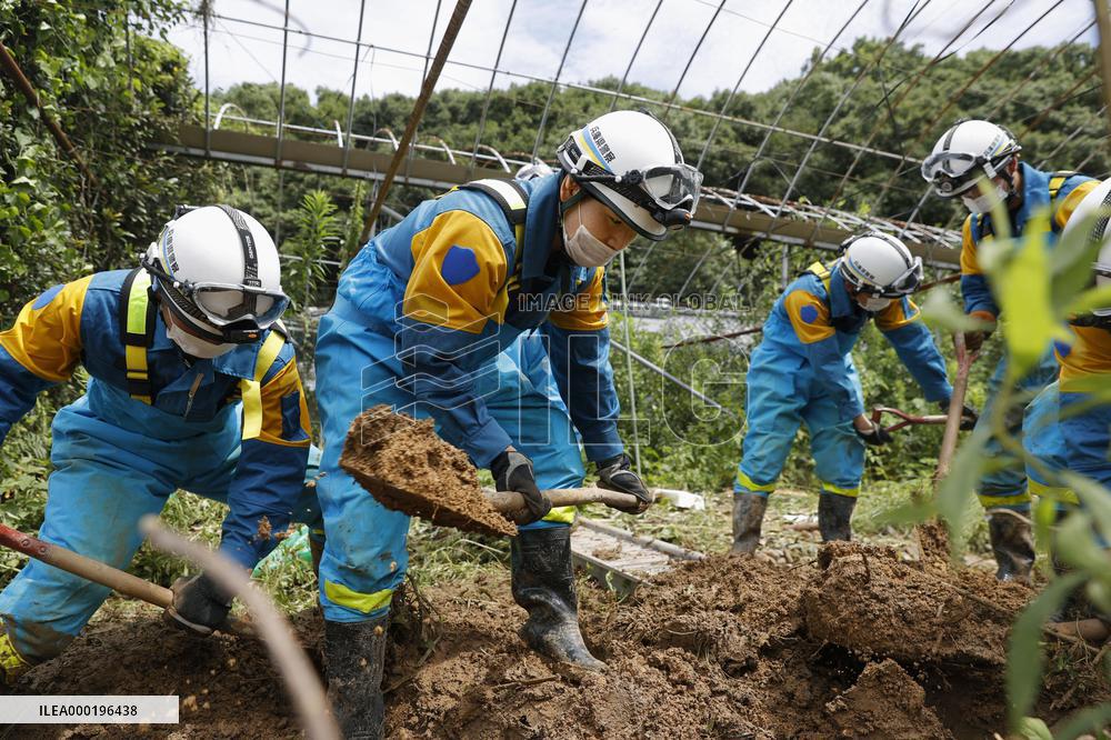 Aftermath of torrential rain in southwestern Japan