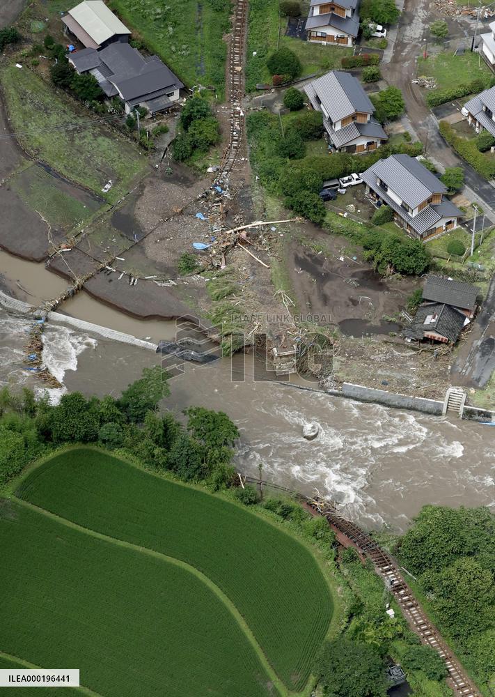 Aftermath of torrential rain in southwestern Japan