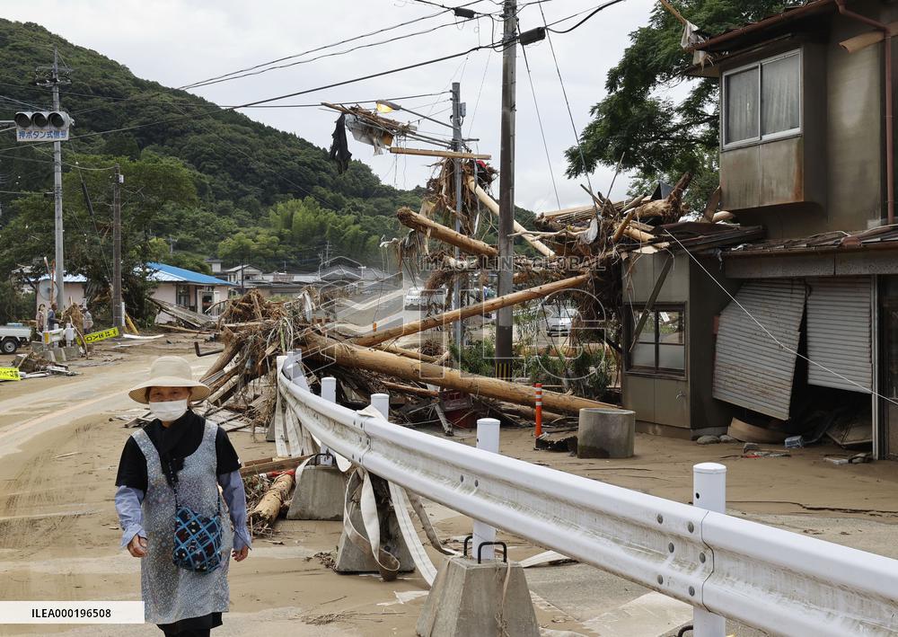 Torrential rain in southwestern Japan
